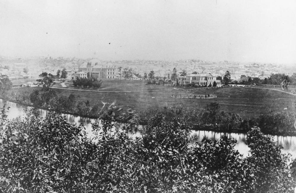 The croquet ground at Government House on George Street, Brisbane, in 1869.
