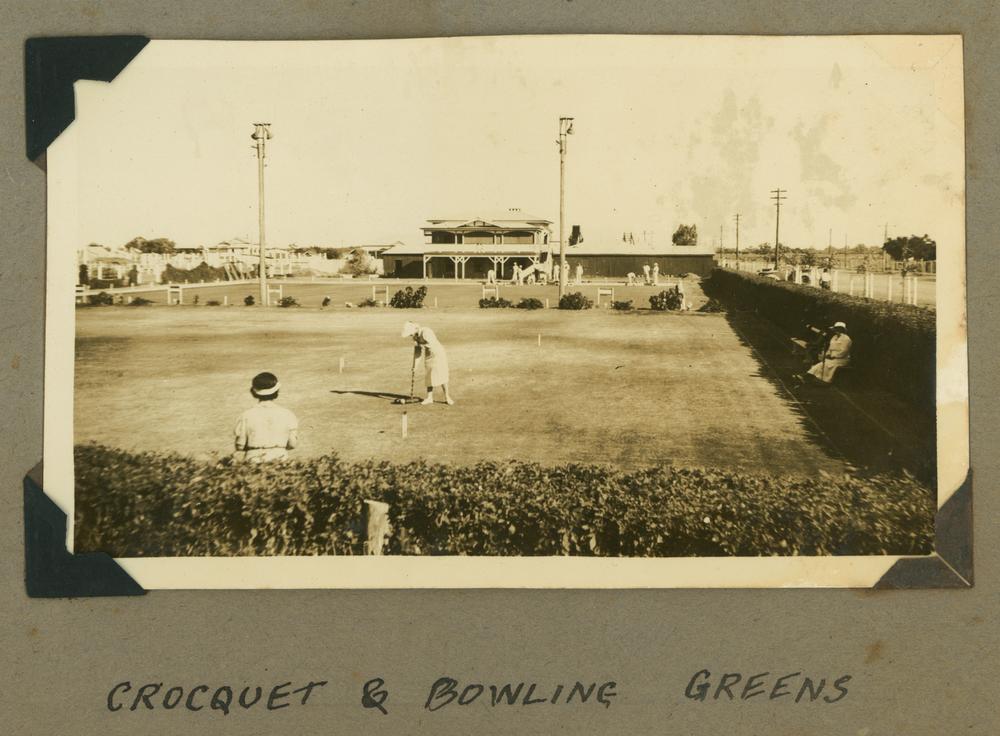 The lawns and clubhouse of the croquet club at Cunnamulla in 1939, out in the state's south-west.
