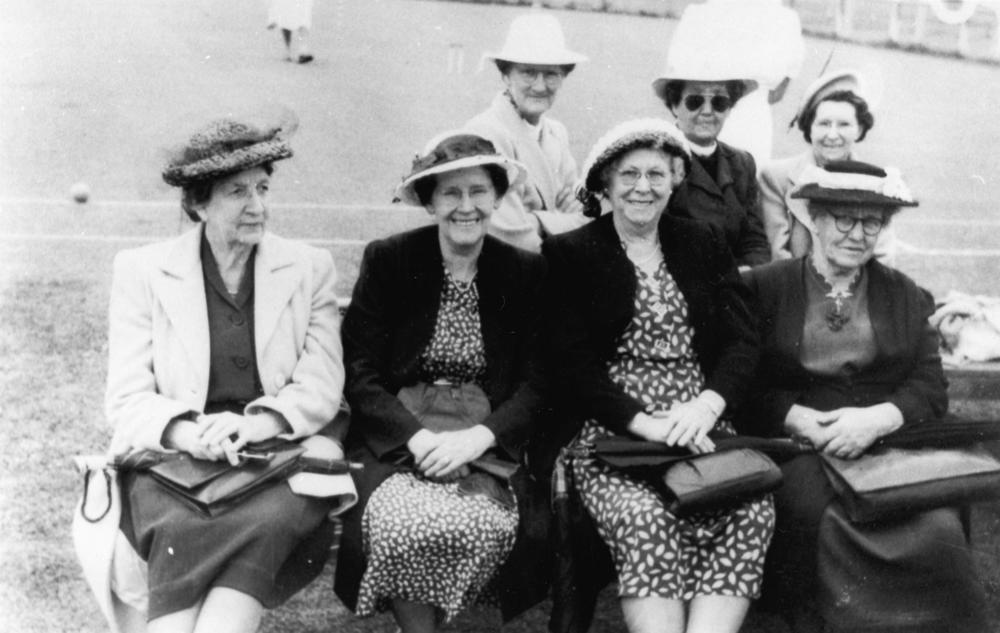 Members of the McIlwraith Croquet Club at the Auchenflower club championship in 1951, on this weekend's lawns.