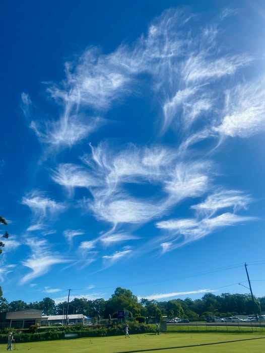 : A perfect day and wonderful skies at the club