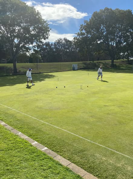 Players and officials at the Croquet Australia Bronze Medal event at Eildon Croquet Club.