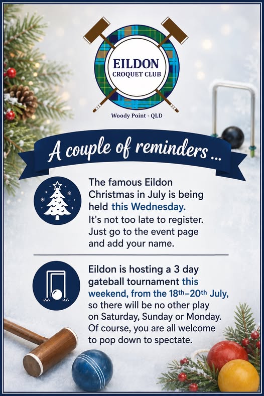 Eildon: Christmas in July and Gateball Tournament at Eildon
