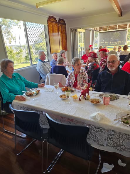 Eildon Croquet Club members and guests at the Christmas in July celebration.