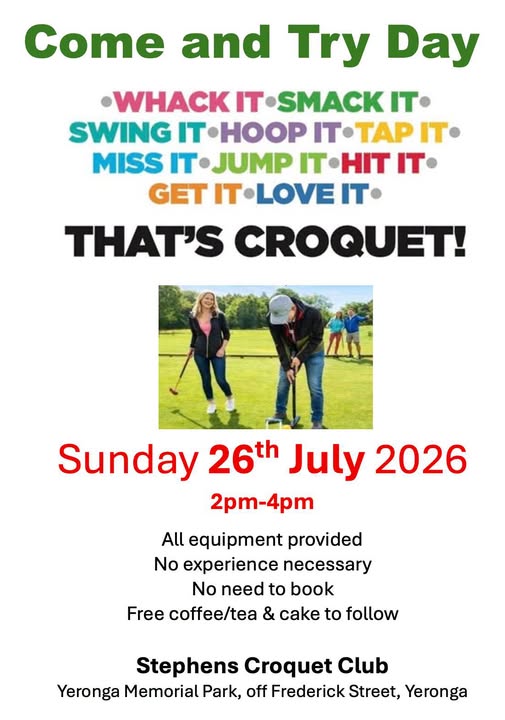 Stephens: Come and Try Croquet This Sunday at Stephens