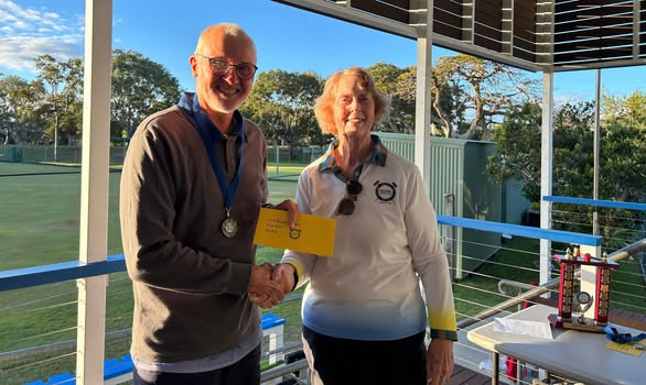 Players and officials at the Belvedere Plaque GC Singles presentation at Eildon Croquet Club.