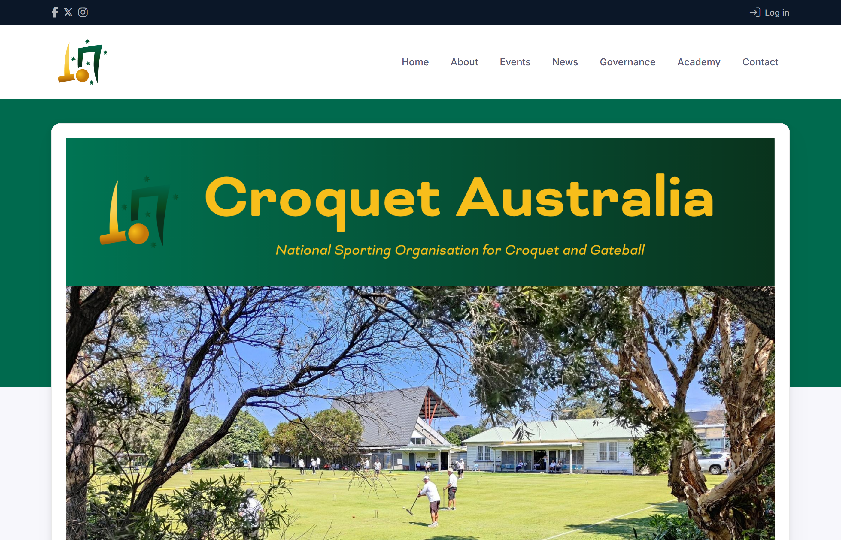 Croquet Australia's homepage. The same platform, the same template as ours, yet it ranks first for "croquet australia".