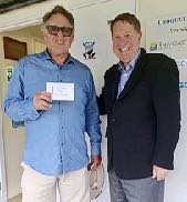 Photo above- 1st place to Dan Stewart (Noosa) in Golf Singles H'Cap 5-8 with David Lee, M.P.