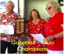 Vice President, Megan, presented the Gateballers with their trophy. Congratulations to Robert Roose and Jules on being the 2025 Gateball Champions.