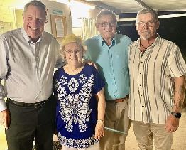 David Lee MP, Coral Deeth, Club Patron, Ted Sorensen, & Club President Anthony Bern