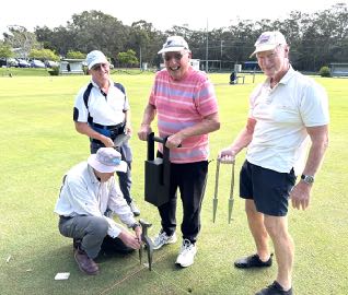 Photo:- Happy hoop setters- Don, Murray, Mike & Warren