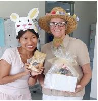 Vee, a guest, was the winner of the Easter bonnet and our new member Sue, the raffle winner