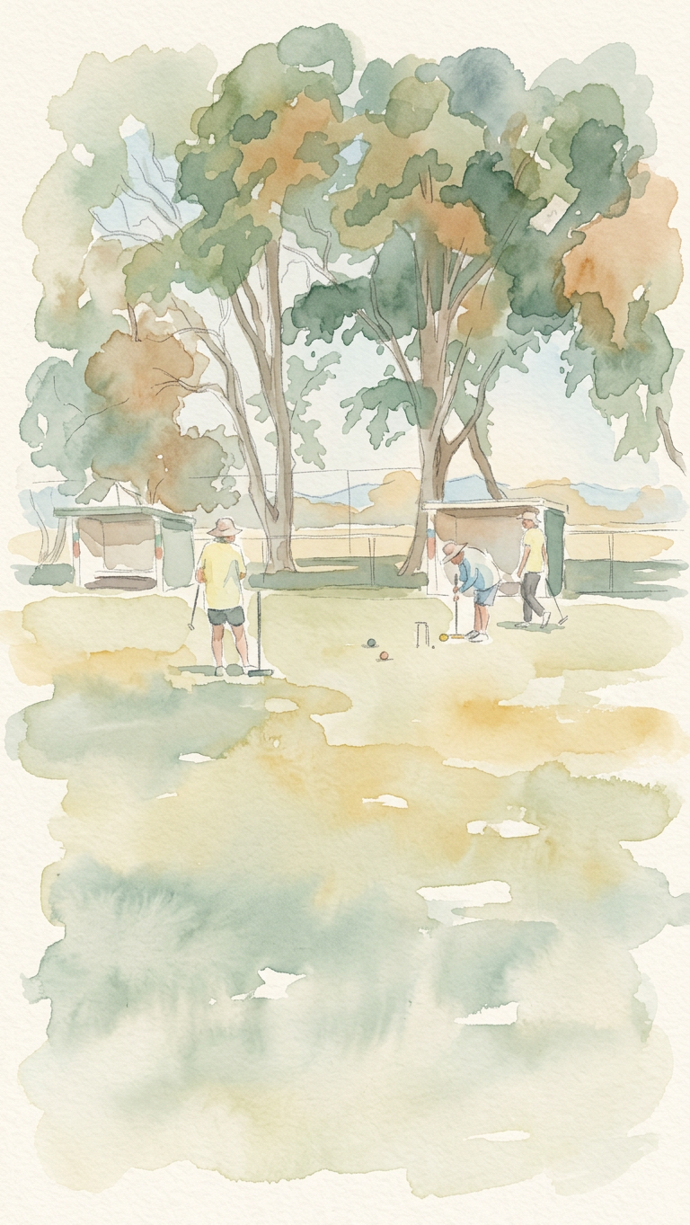 Members play on the lawn at Burleigh Heads Palm Beach