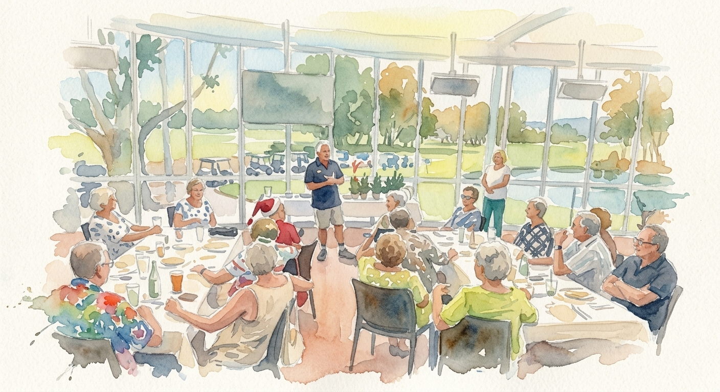 Southport members at the Emerald Lakes Golf Club Christmas lunch